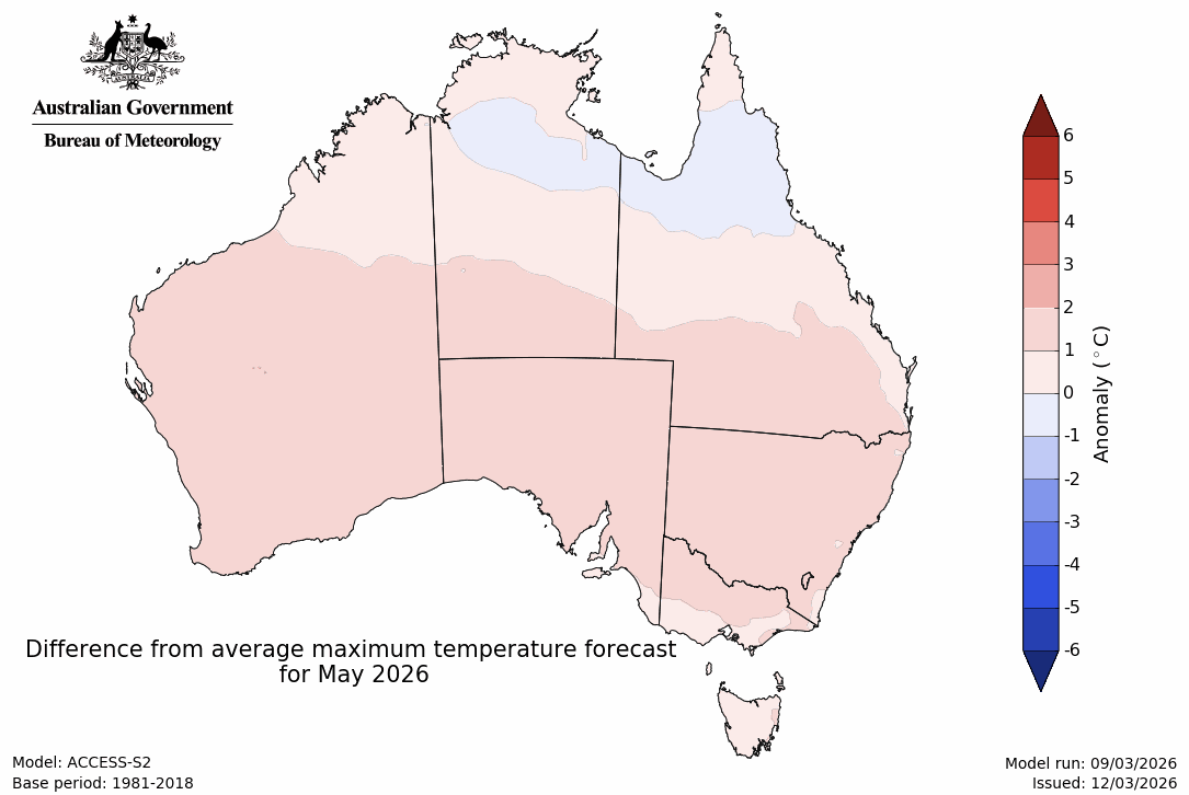 Maximum temperature – anomaly - Second month