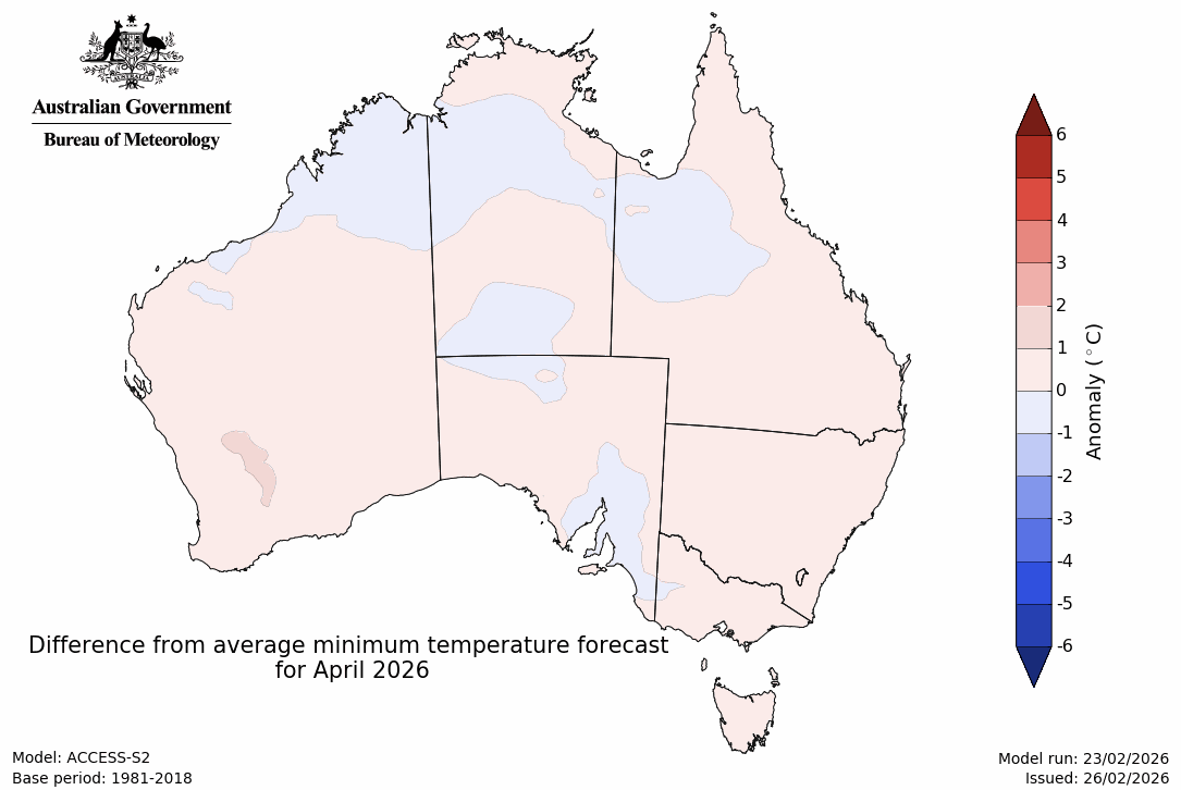 Minimum temperature – anomaly - Second month